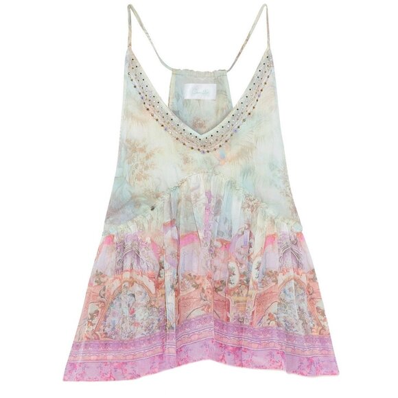 Camilla Electron Libre Back Overlay Top Size Large - Picture 1 of 13